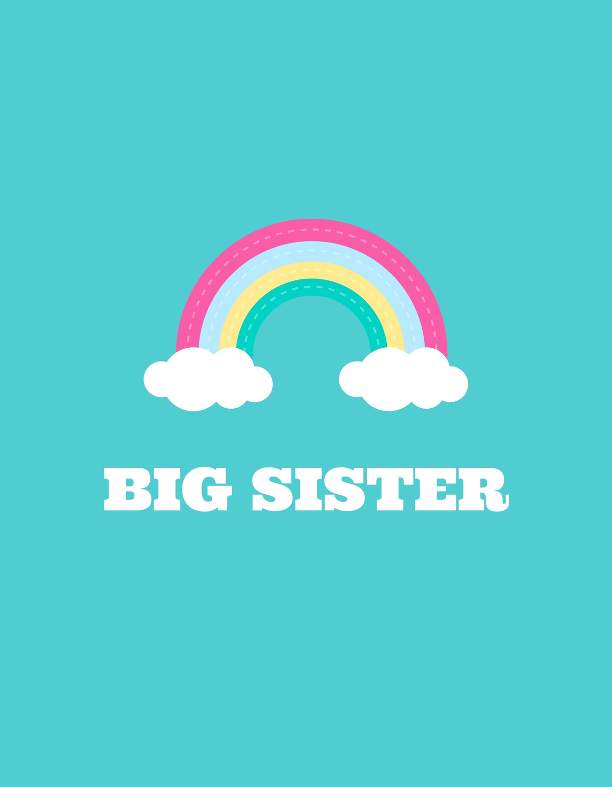 Free customizable big sister T-shirt templates