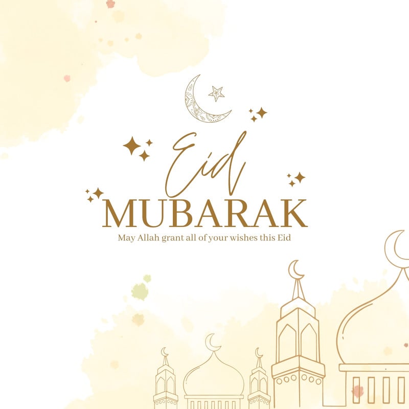 Free and customizable eid mubarak templates