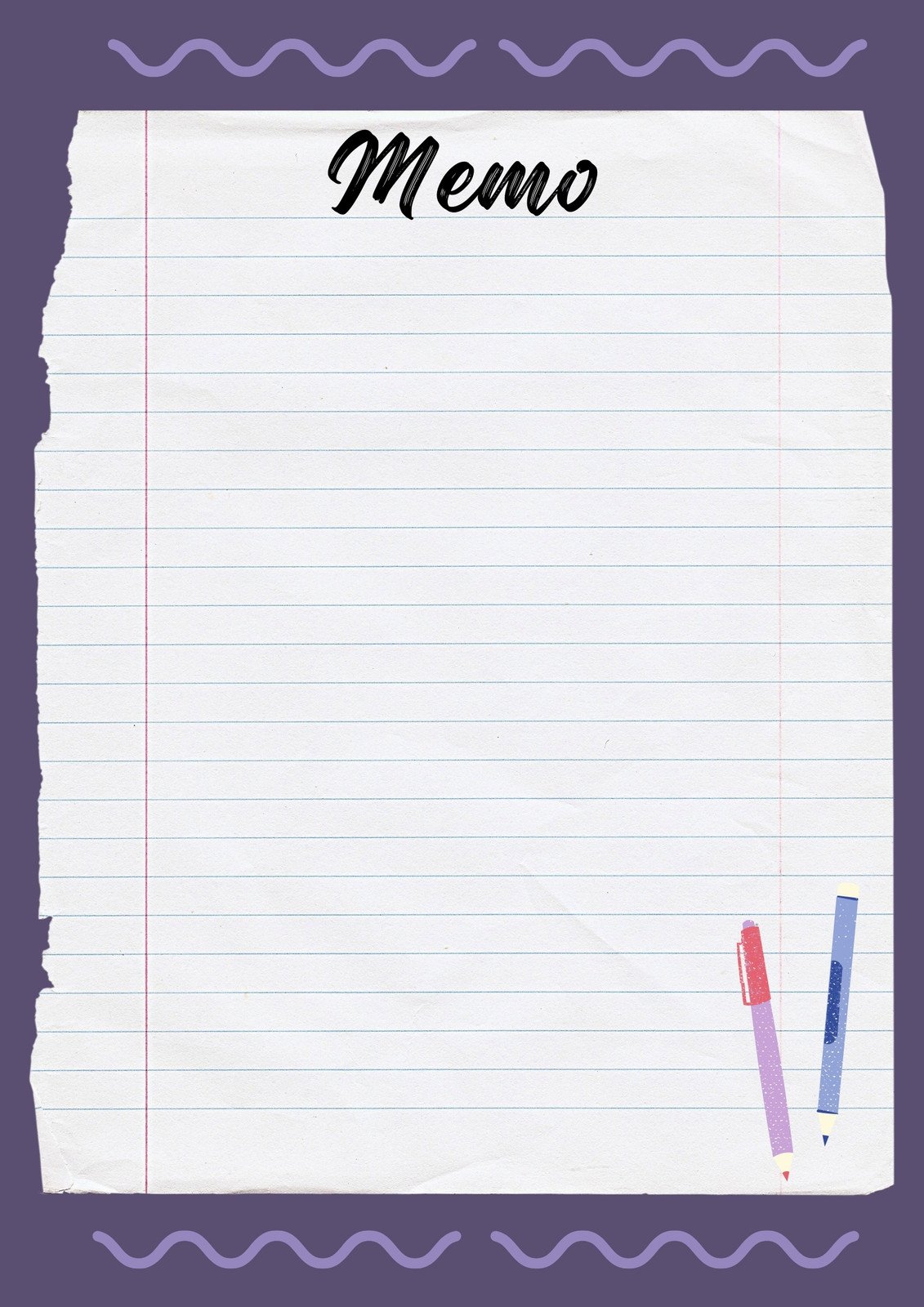 Simple A4 Memo Lined Paper - Templates by Canva