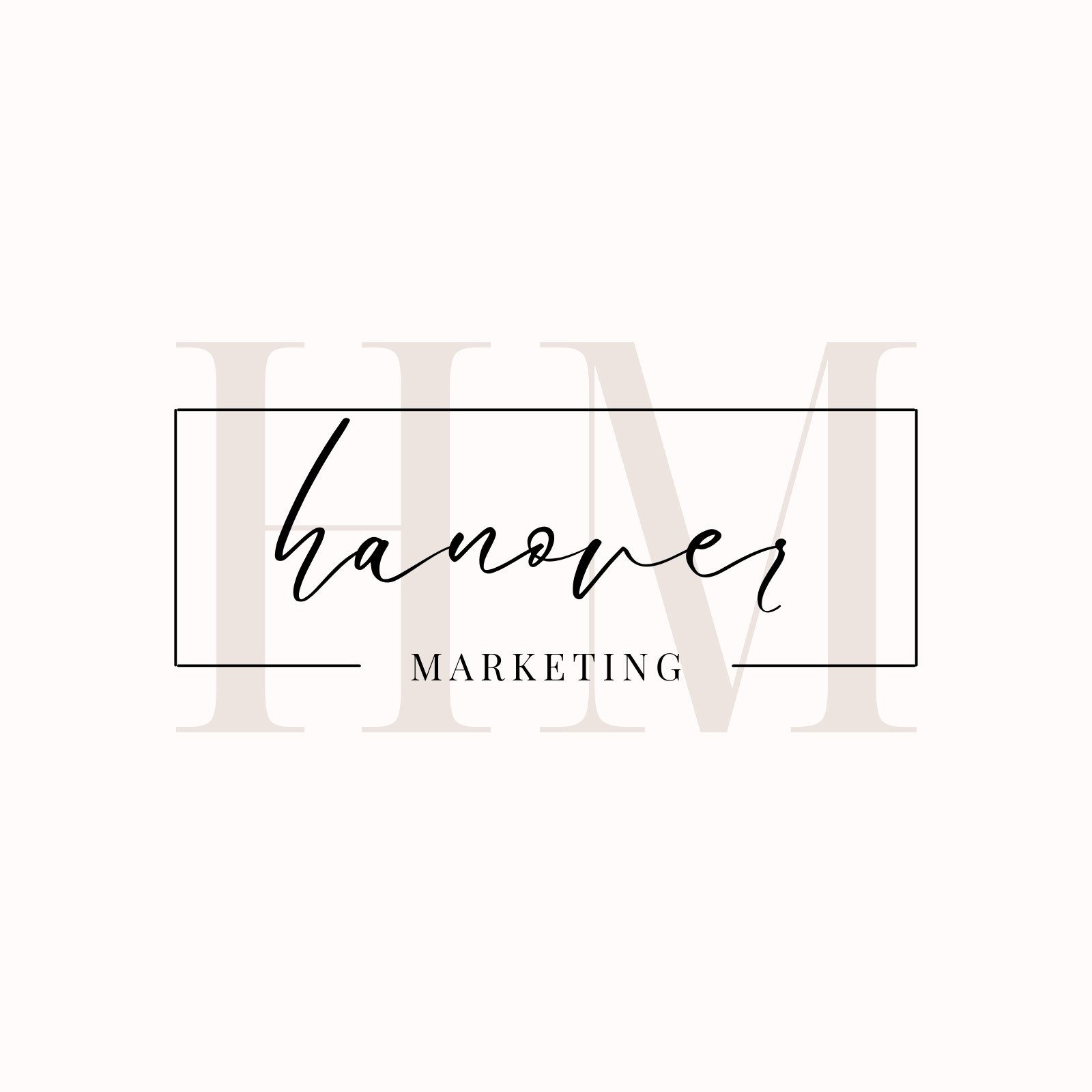 Beige Marketing Typography Logo