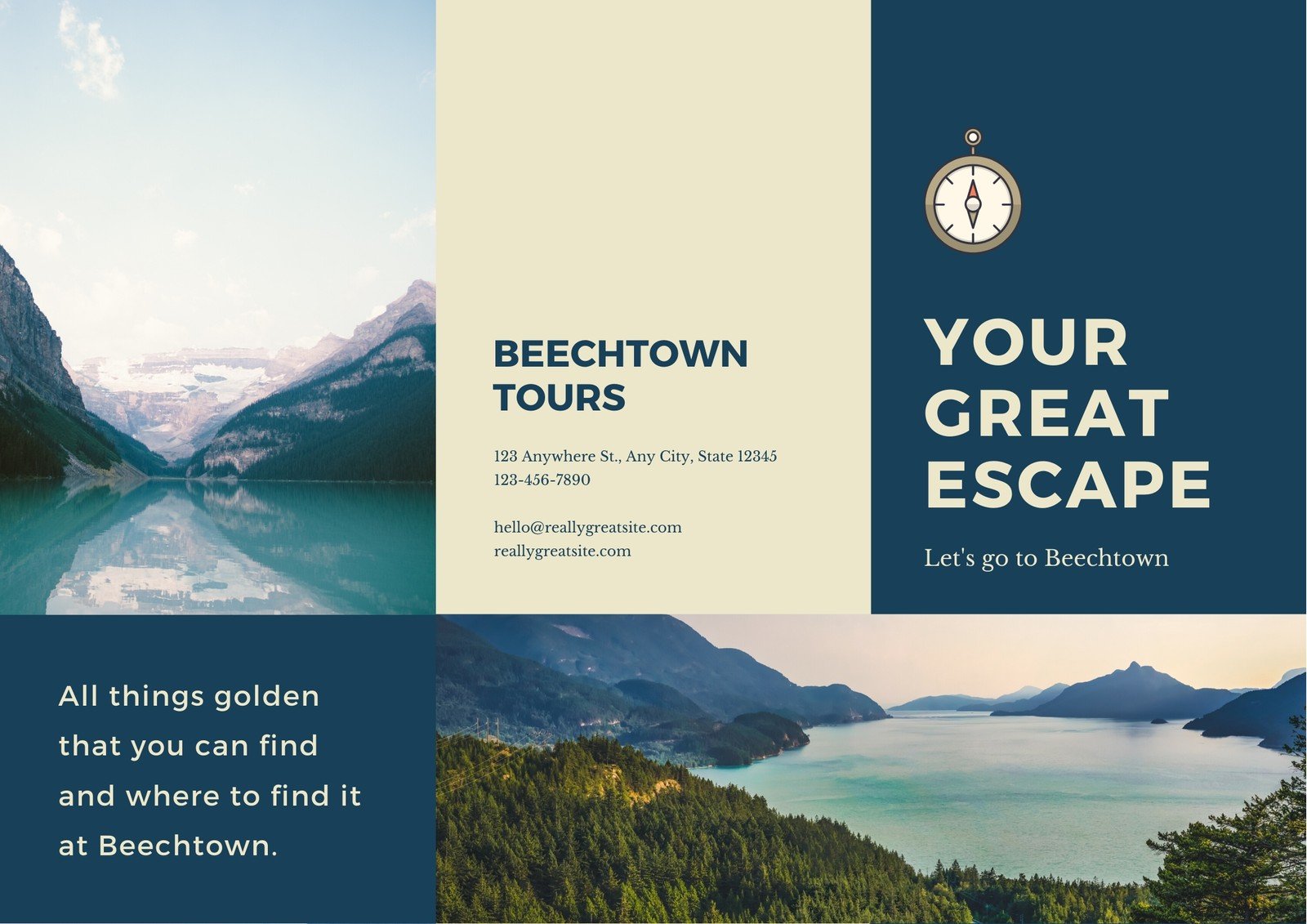 Free Printable Customizable Travel Brochure Templates Canva