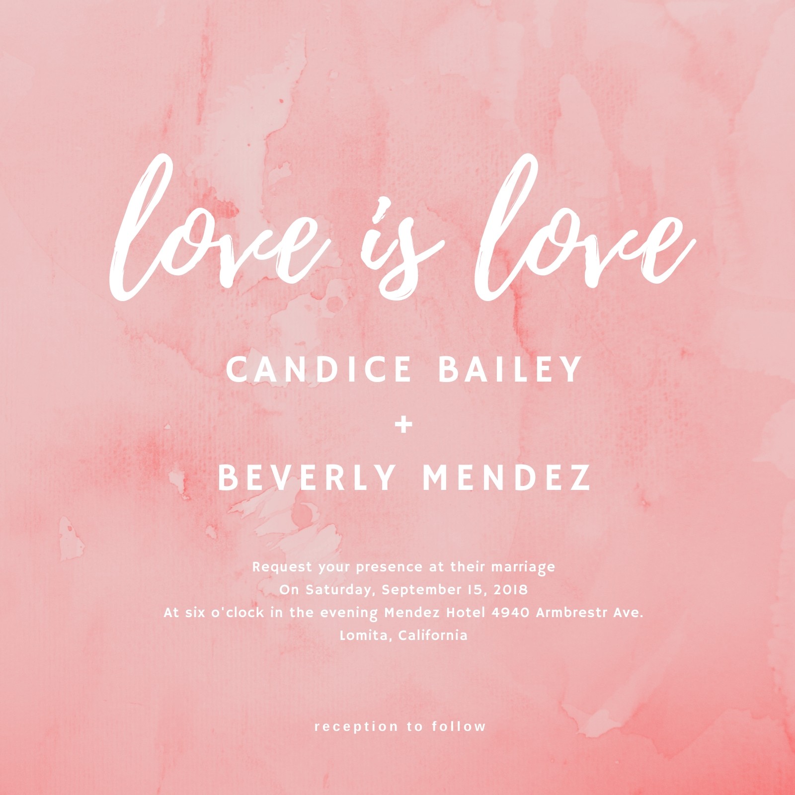 Free Custom Printable Same Sex Wedding Invitation Templates Canva