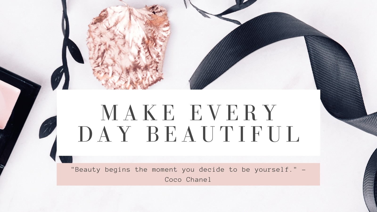 Pink Photo Beauty Influencer Minimalism Facebook Cover - Templates by Canva