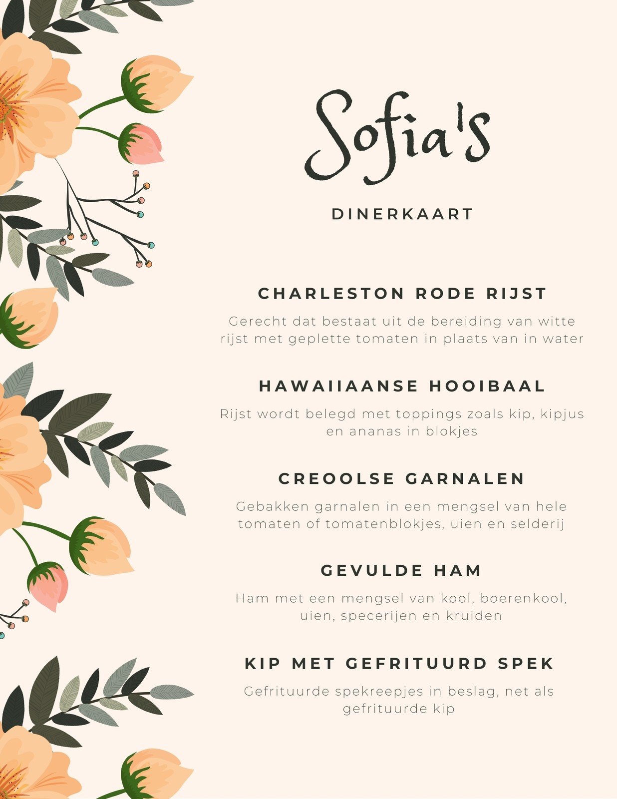 Gratis, Diner Menukaarten Maken | Canva