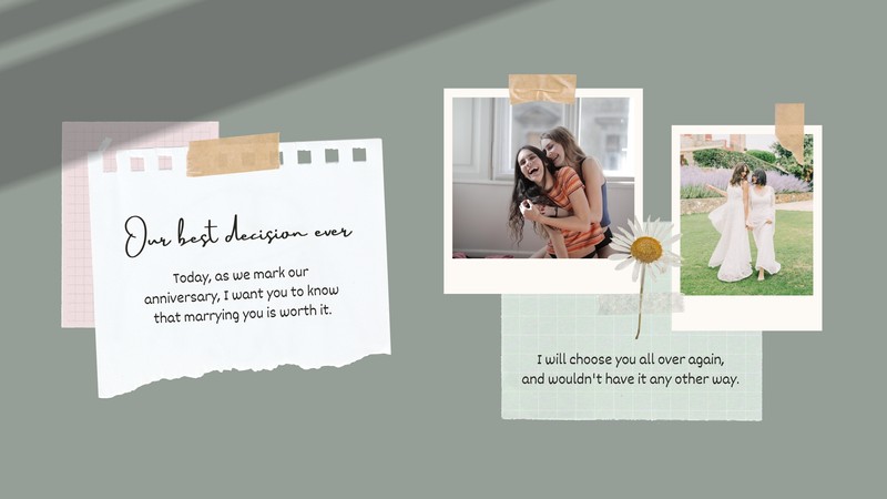Neutral Beige Couple Anniversary Scrapbook Events and Special Interest ...