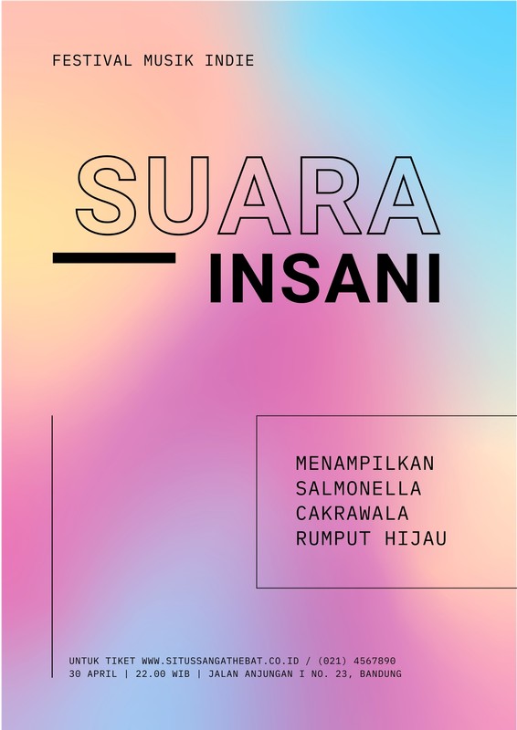 Gratis Contoh  Poster  untuk Desain Cetak Canva 