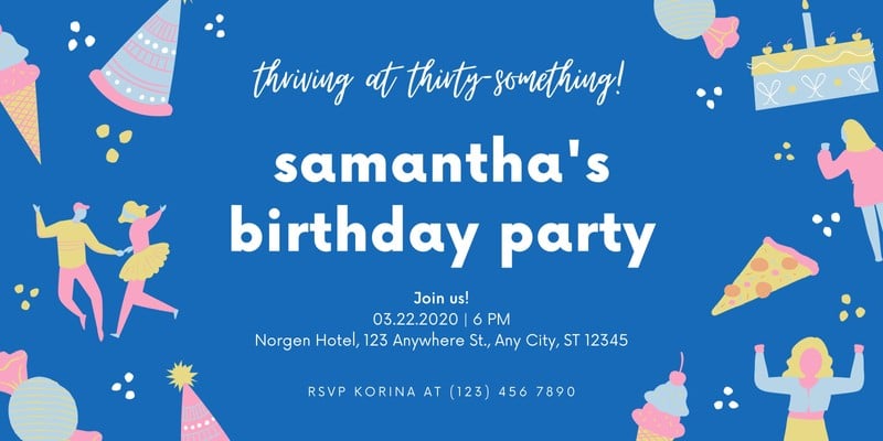Page 4 - Free and Printable Birthday Invitation Templates | Canva