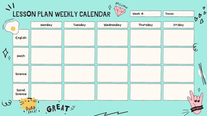 Customize 42  Weekly Calendars Templates Online Canva