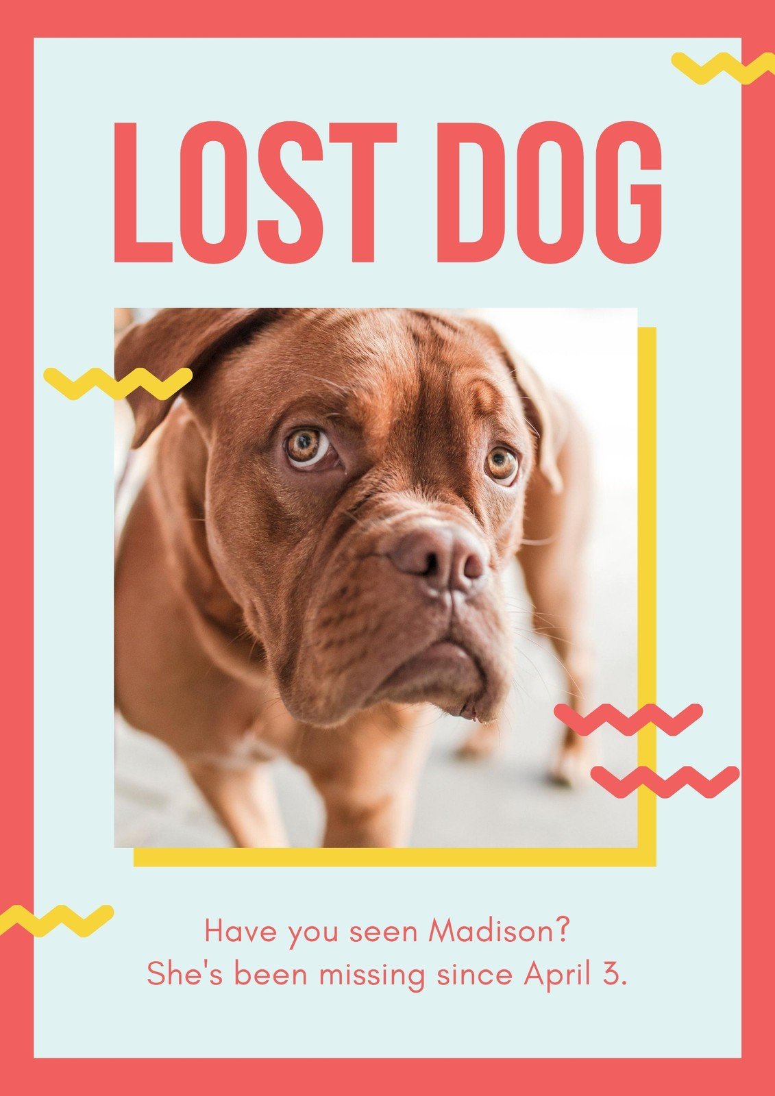 Free printable, customizable lost dog poster templates  Canva For Lost Pet Flyer Template