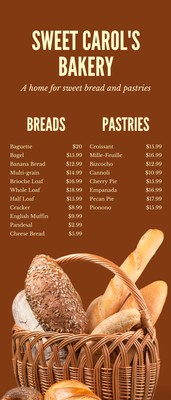 Free and Customizable Delectable Bakery Menu Templates | Canva