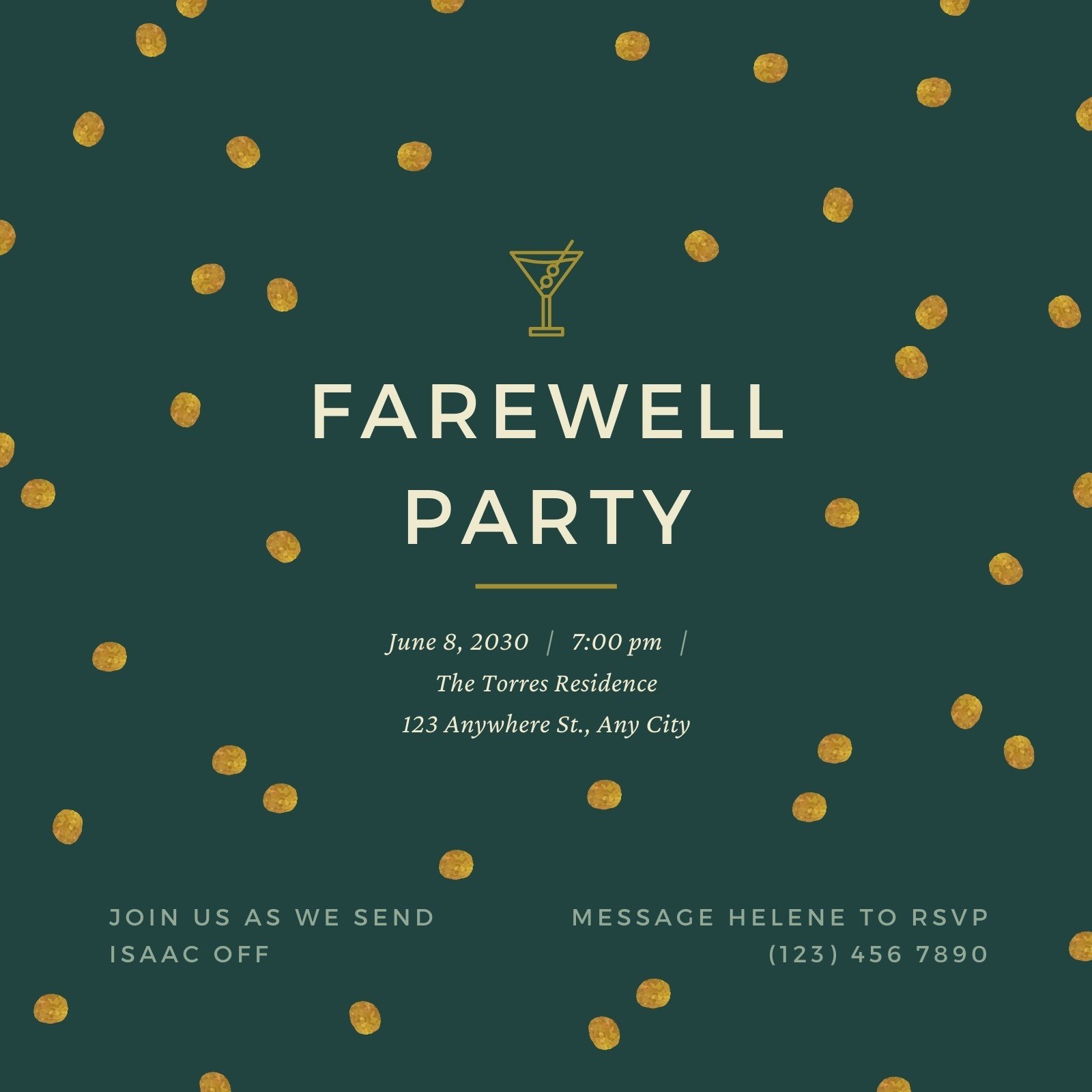 Free custom printable farewell party invitation templates  Canva Regarding Farewell Party Flyer Template Free