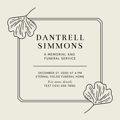 Memorial Service Invitation Template Free from marketplace.canva.com
