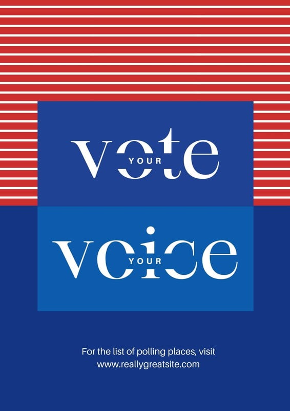 Free printable, customizable election poster templates Canva