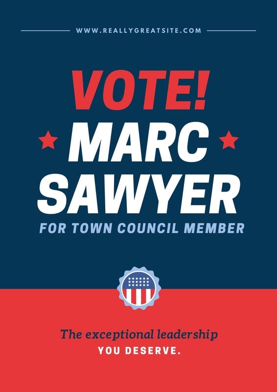 Free Printable Customizable Election Poster Templates Canva 