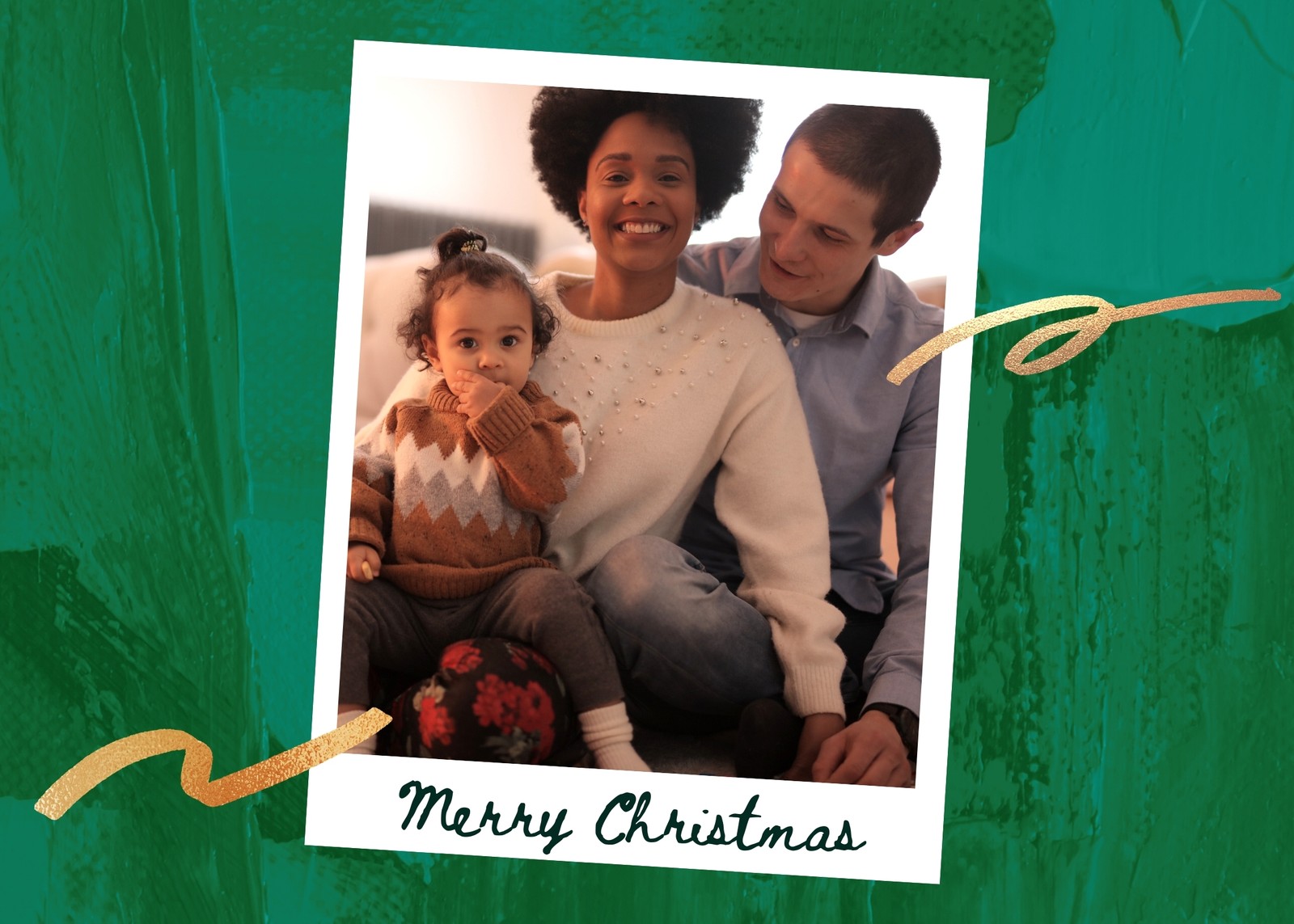 Holiday Family Photo Card Template