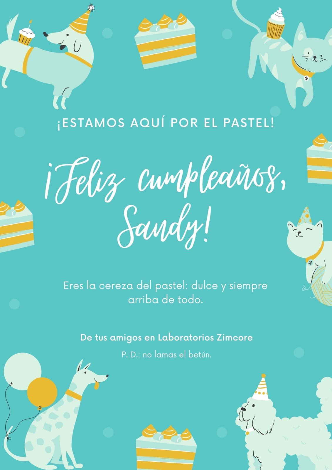 ⊛ Cartel feliz cumpleaños personalizado para imprimir -【Ver Más】