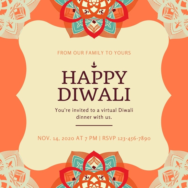 Page Free Printable Customizable Diwali Invitation Templates Canva Hot Sex Picture 9813