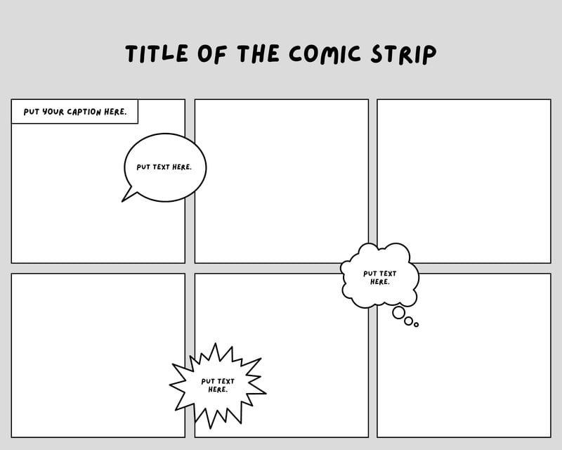 Free printable comic strip templates you can customize Canva