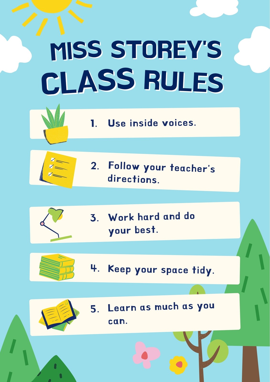 Free Printable And Customizable Classroom Poster Templates Canva