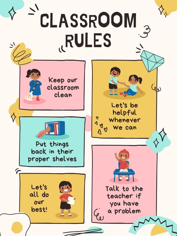 free-custom-printable-classroom-rules-poster-templates-canva