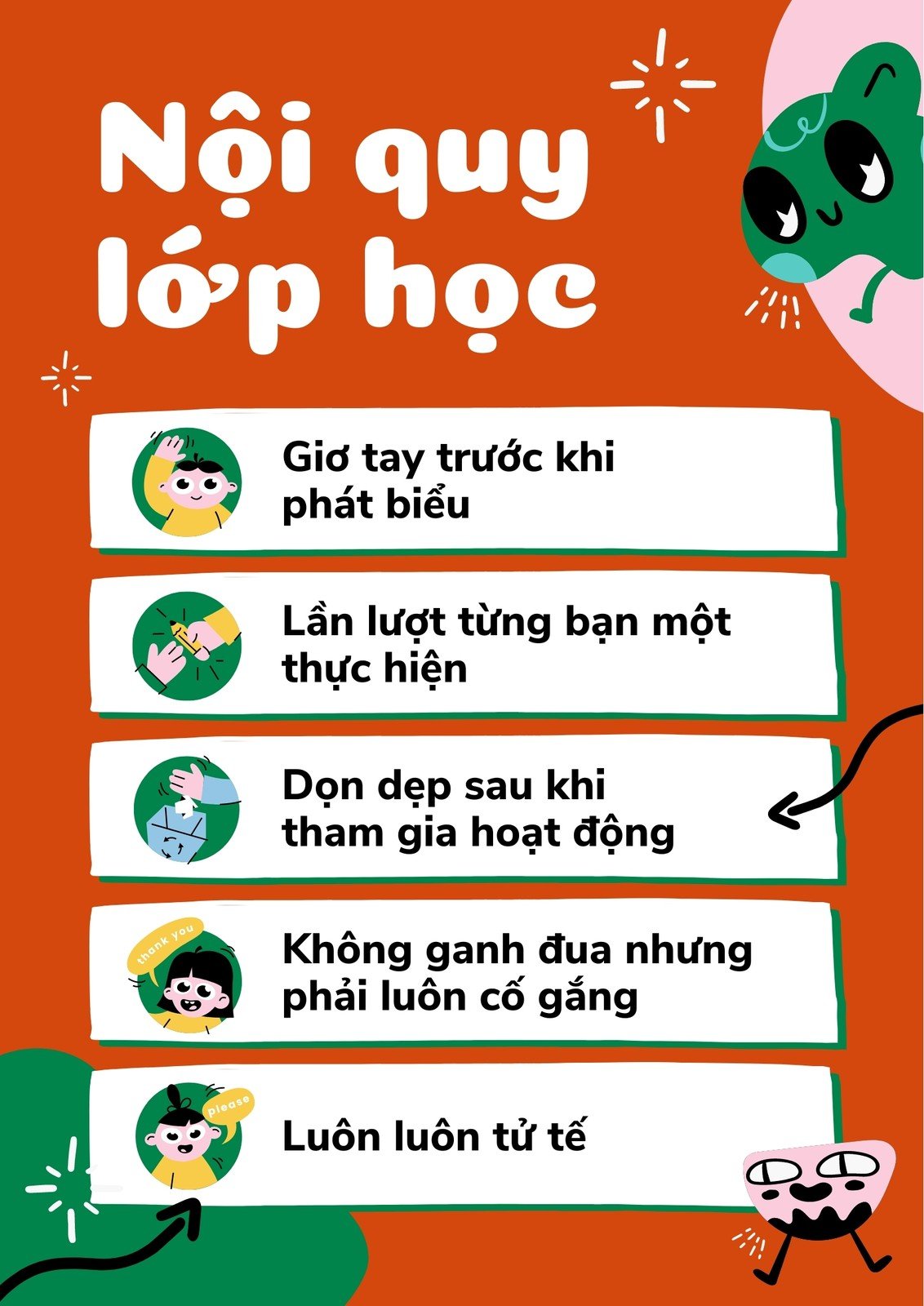 Bảng Nội Quy Lớp Học - Những Quy Tắc Vàng Cho Môi Trường Học Tập Kỷ Luật