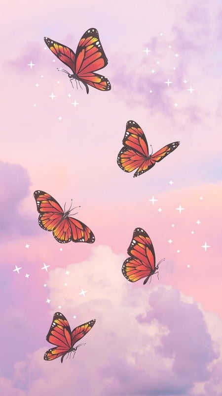 Free and customizable butterfly wallpaper templates