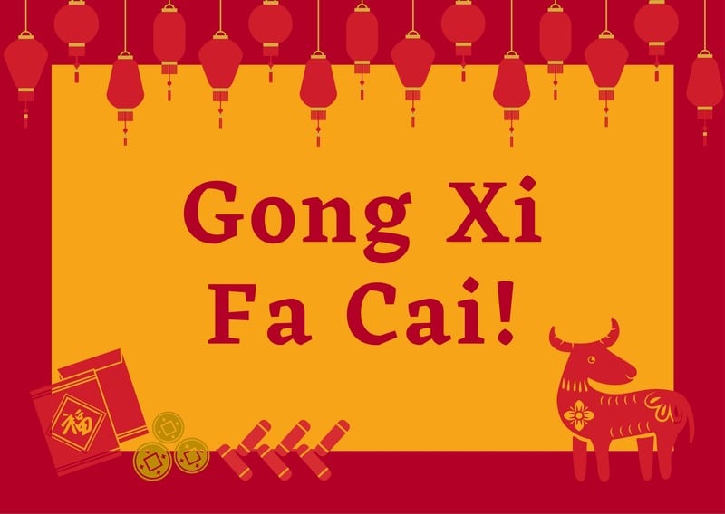 Free custom printable Chinese New Year card templates Canva