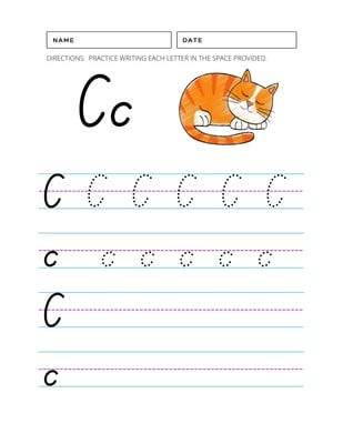 Page 12 - Free custom printable handwriting worksheet templates | Canva