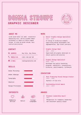 Free, custom printable graphic design resume templates | Canva