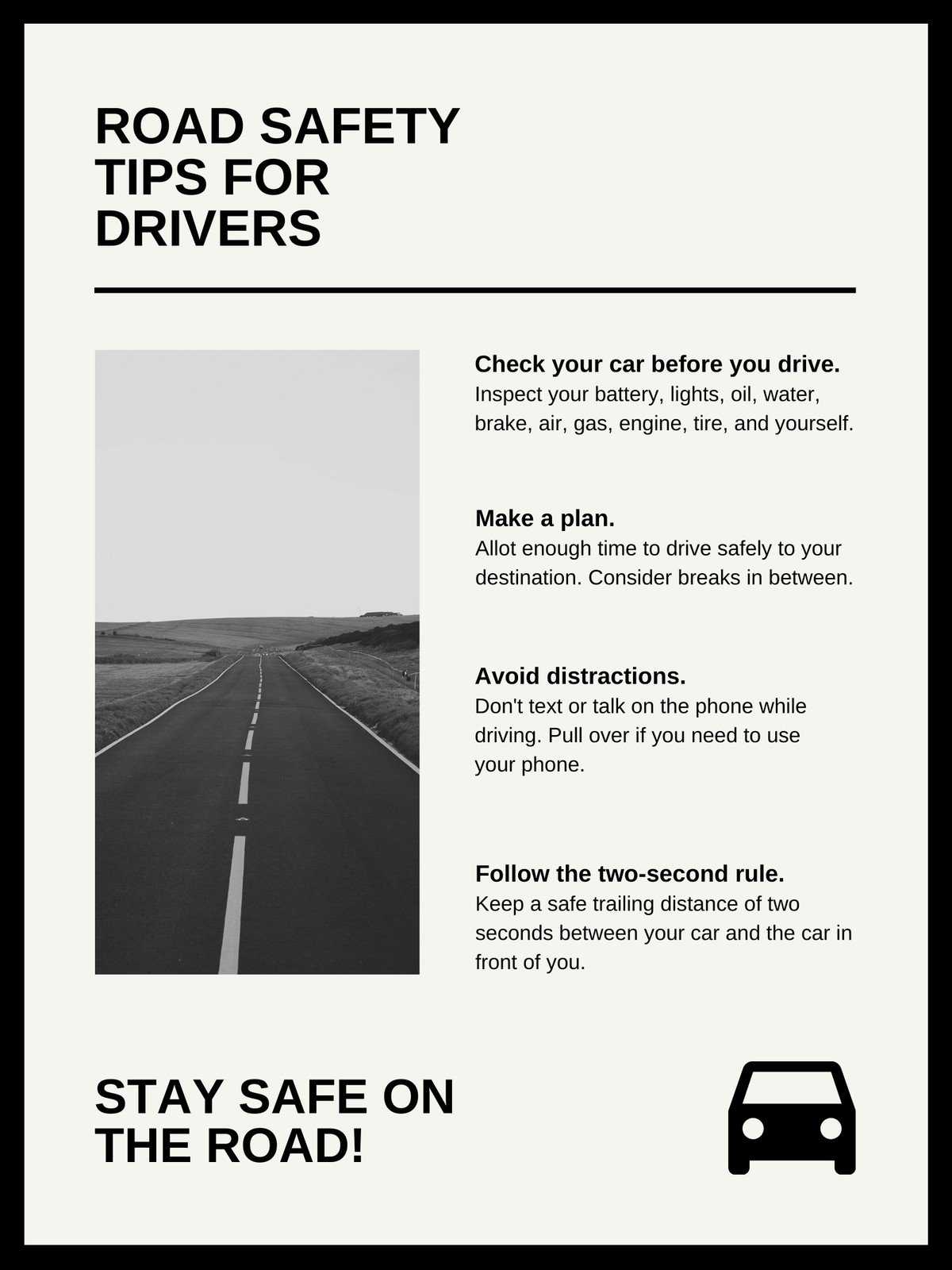 road safety posters