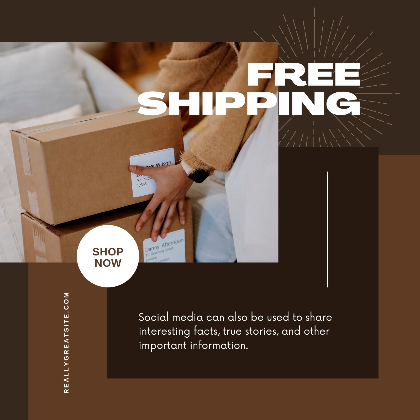 Free and customizable shipping templates