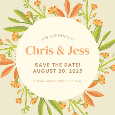 Templett #084-158SD Printable Citrus Wedding Save the Date Lemon Orange 100/% Editable Text INSTANT DOWNLOAD Save the Date Template