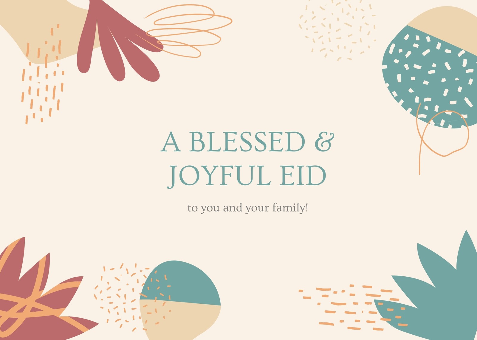 Free custom printable Eid alAdha card templates Canva