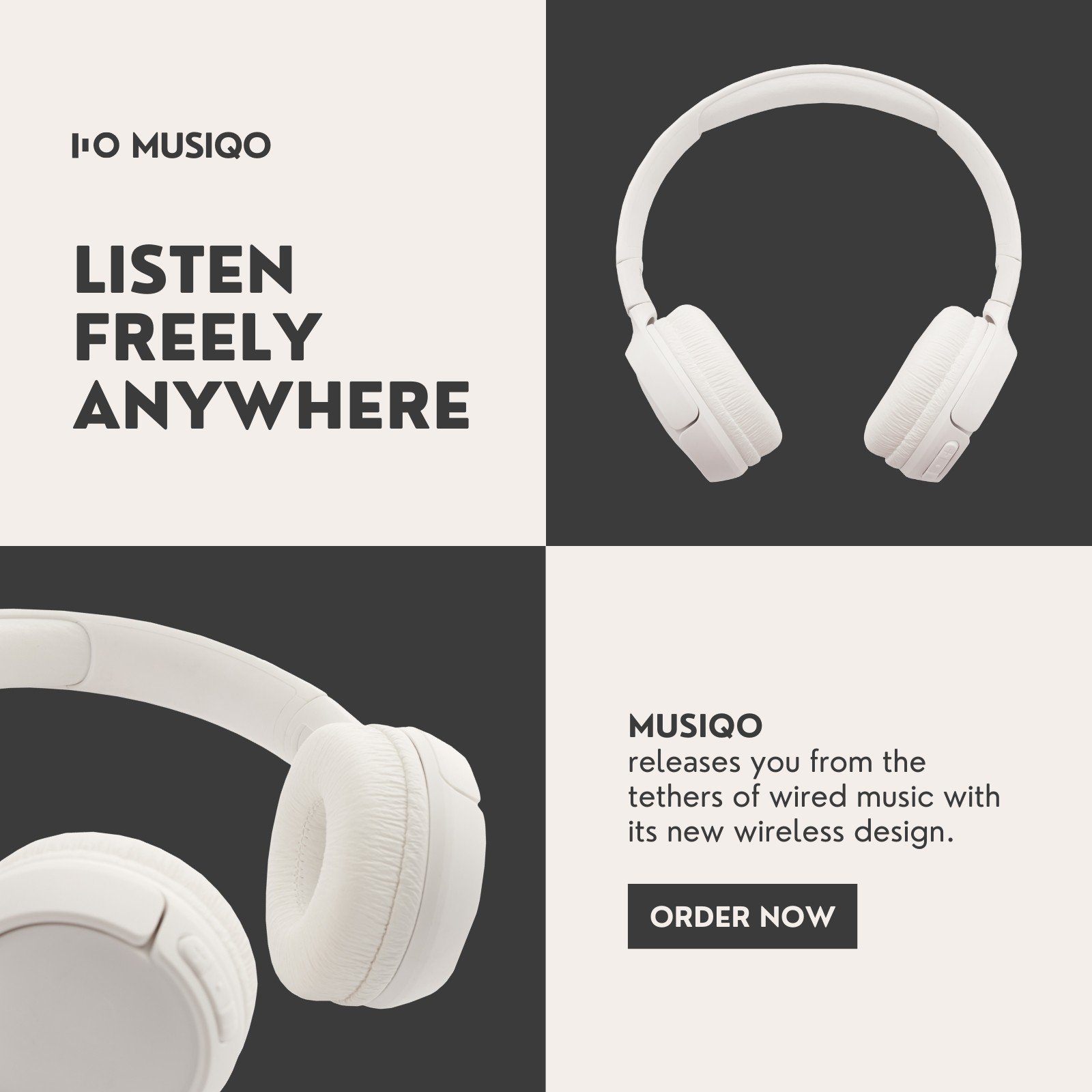 Modern Wireless Earbuds Sale Online Instagram Ad Template