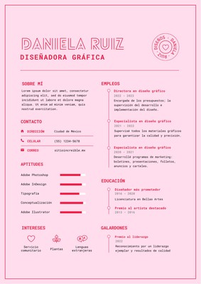 Plantillas De Curriculum Vitae Para Dise Ador Gr Fico Canva