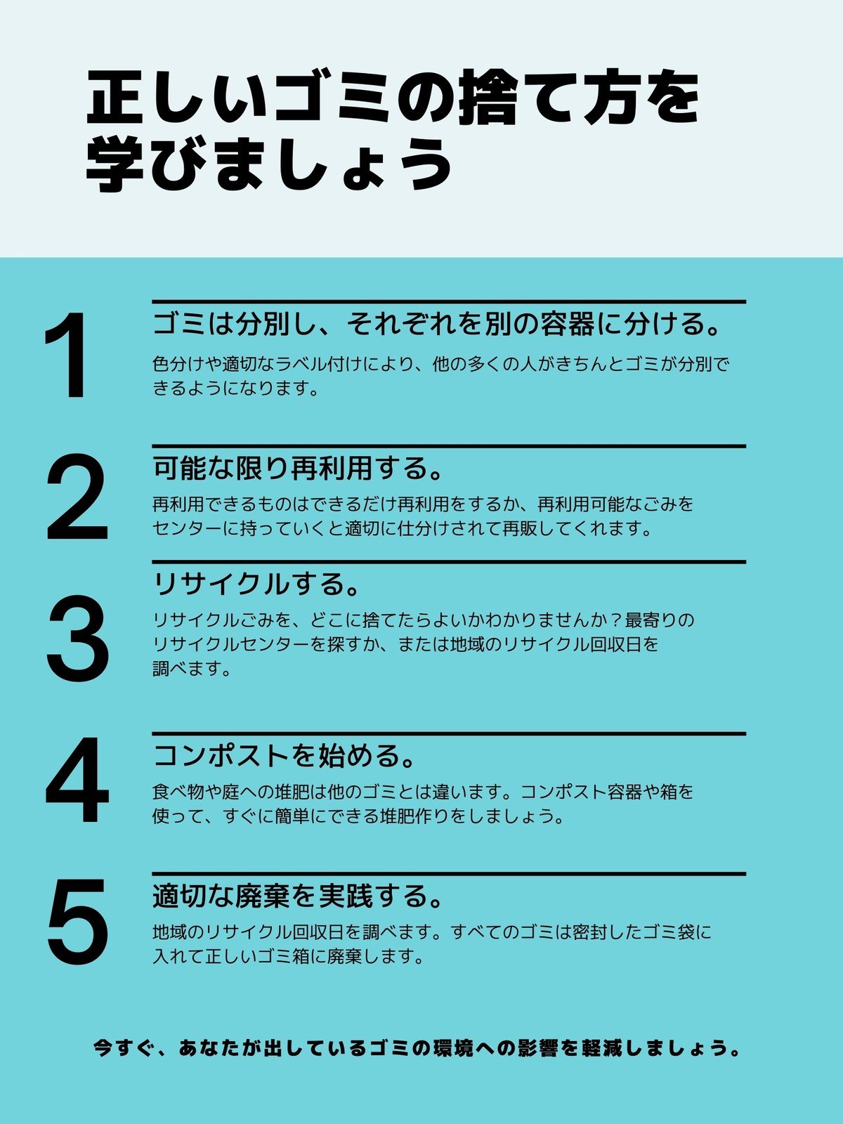 リサイクルポスターテンプレートでおしゃれなゴミの分別や捨て方 出し方のポスターデザインを無料で作成 Canva