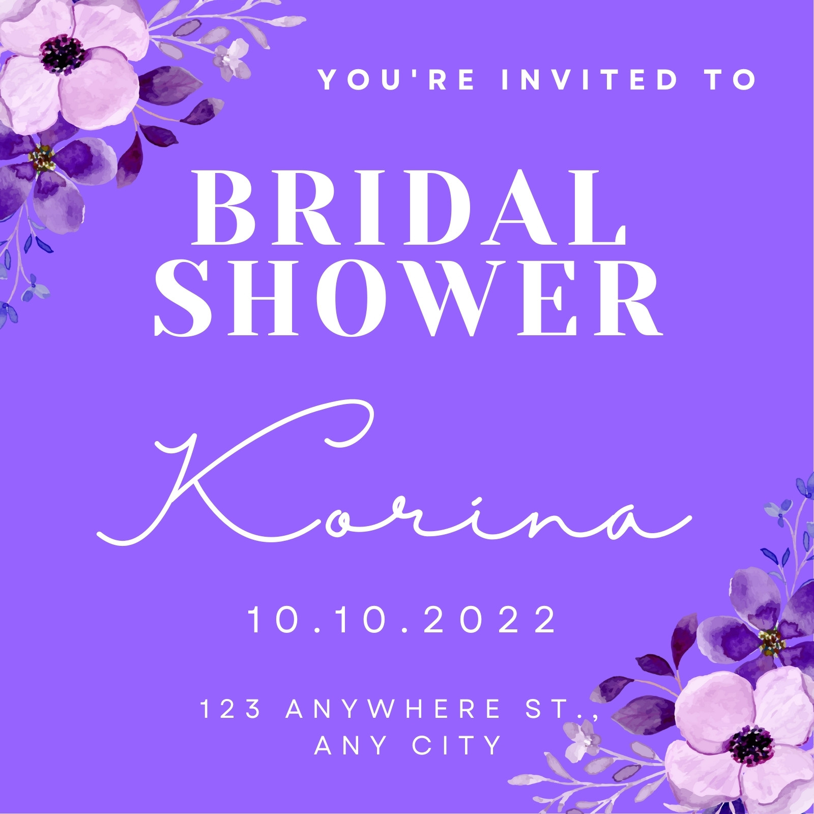 Free and customizable bridal shower templates