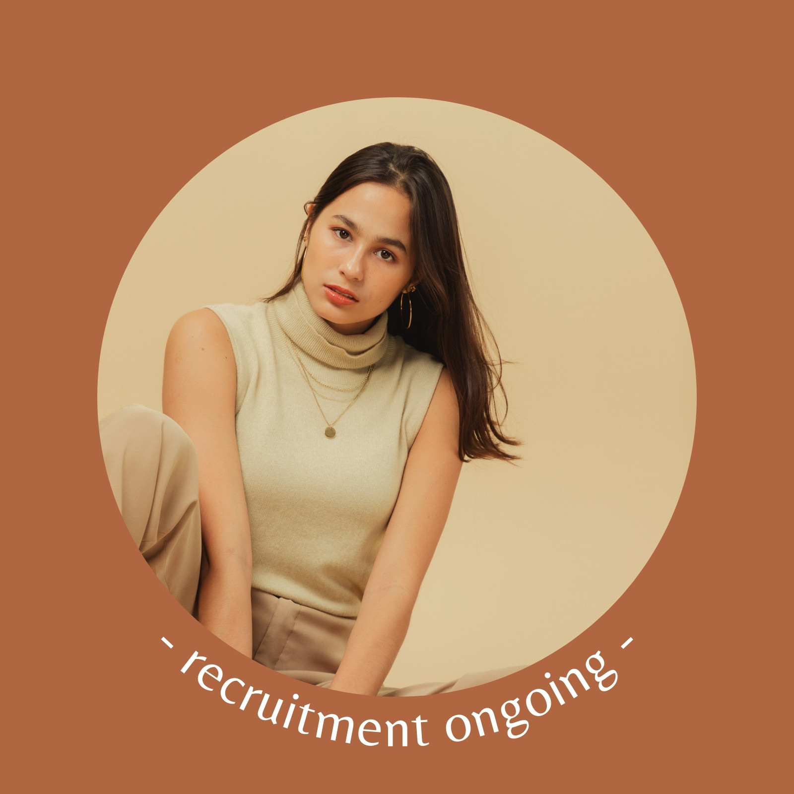 Light Brown Taupe Beige Modern Elegance Recruitment LinkedIn Profile Picture