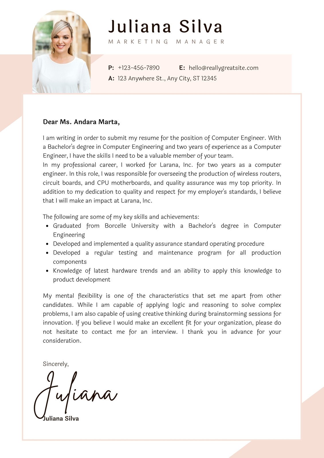 Tester Cover Letter Template in PDF - FREE Download