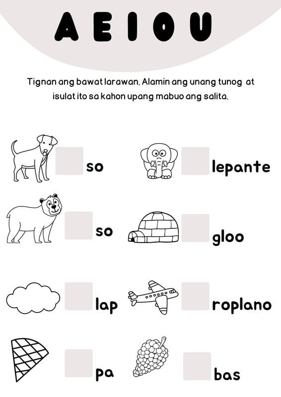 Filipino Katinig Worksheet Set 2b Kindergarten Worksheets Printa ...