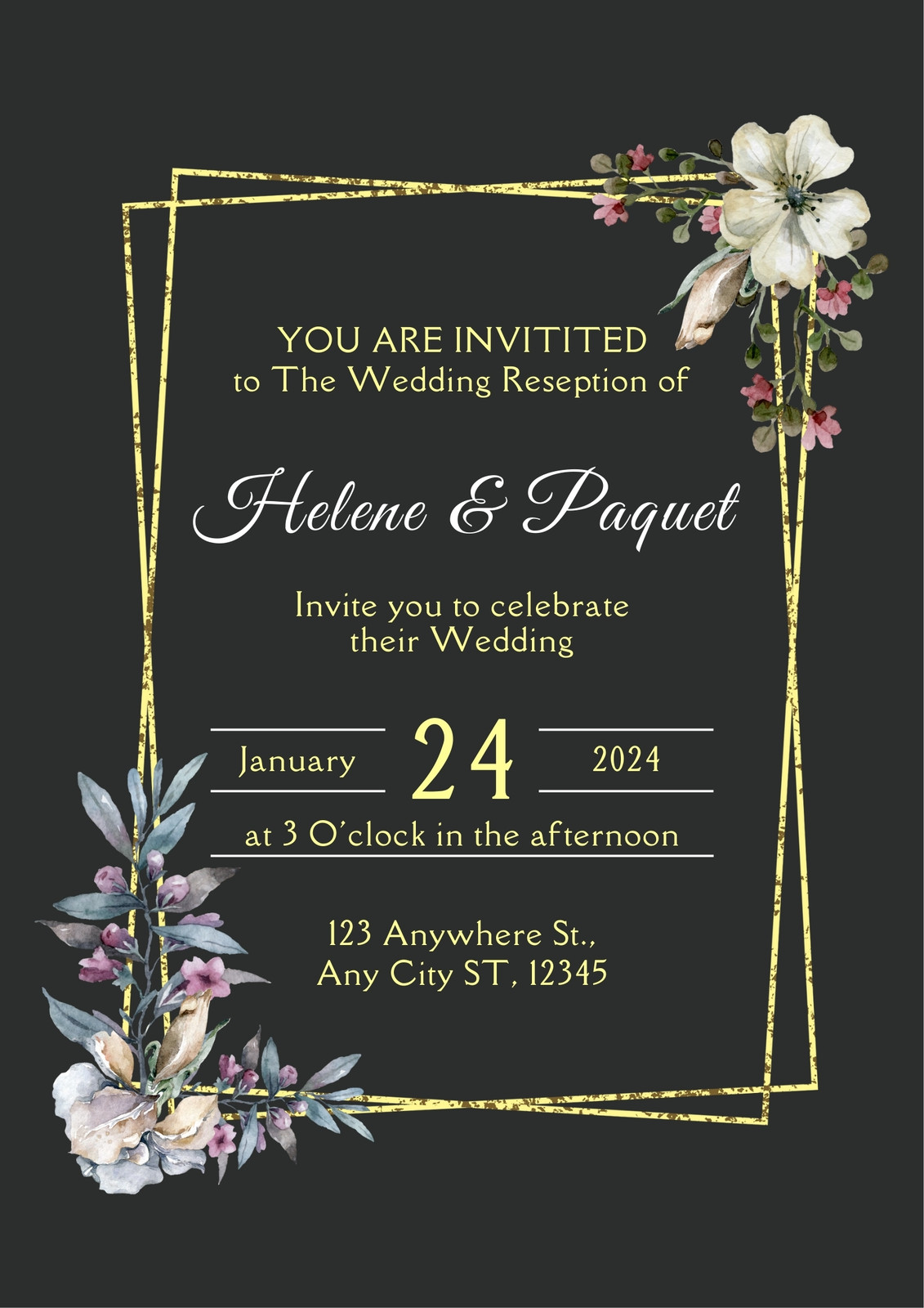 wedding invitation Poster