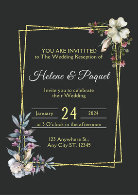 Page 12 - Wedding invitation templates to customize for free | Canva