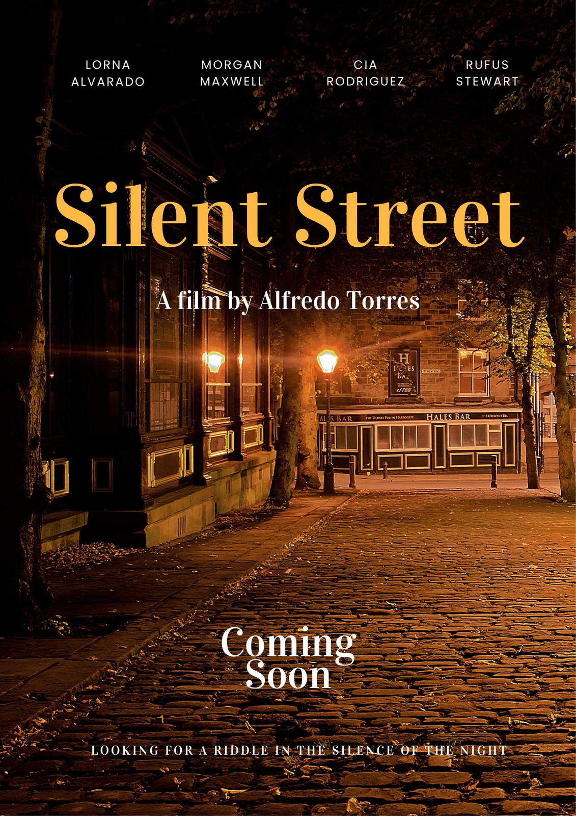 Simple Minimal Silent Street Movie Poster