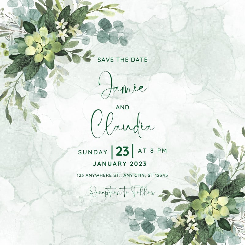 Floral wedding background - pink and mint green flower pattern