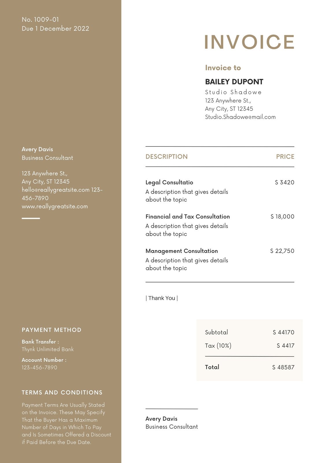 Page 8 - Free custom printable business invoice templates | Canva