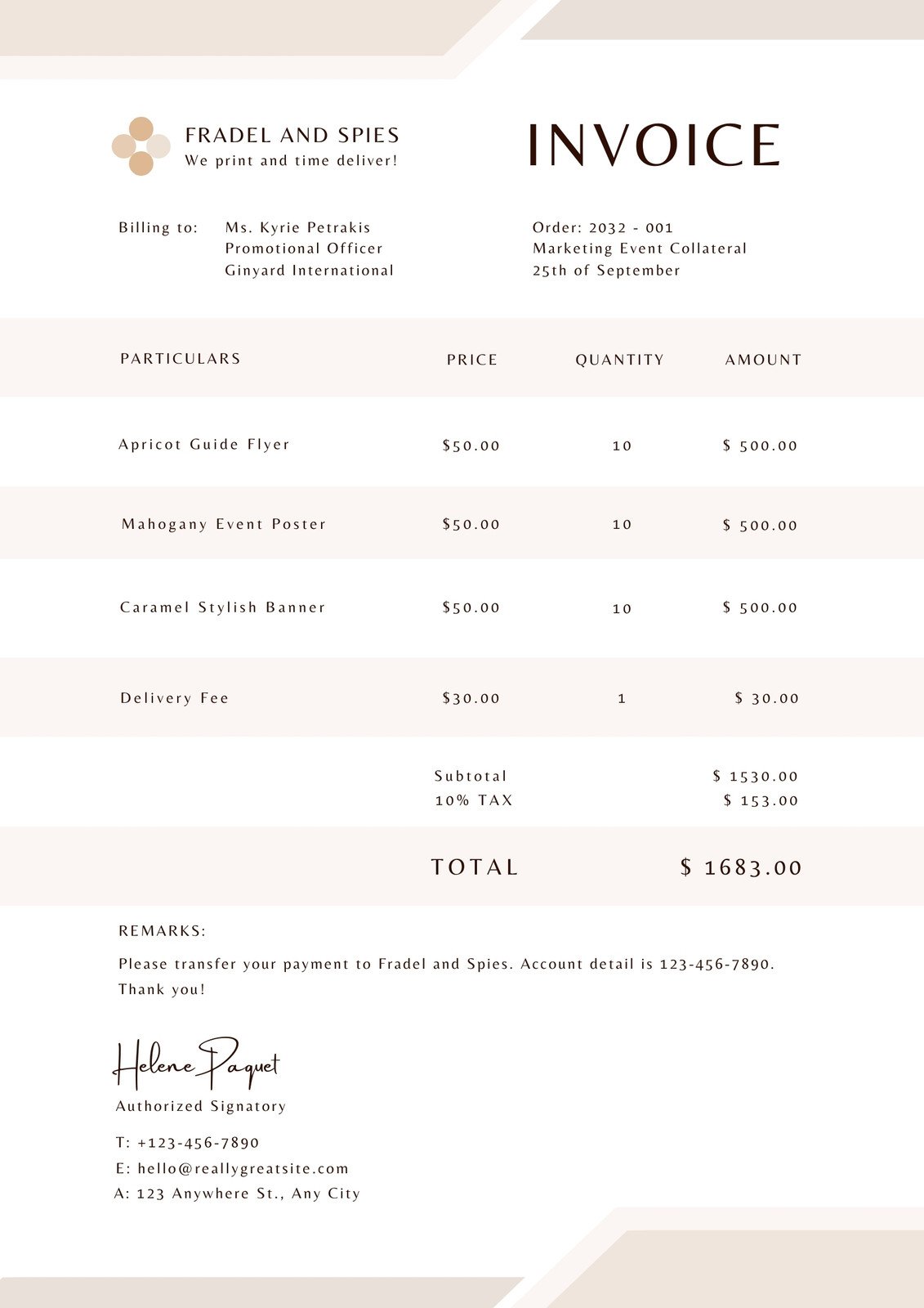 Page 18 - Free, printable, professional invoice templates to customize |  Canva