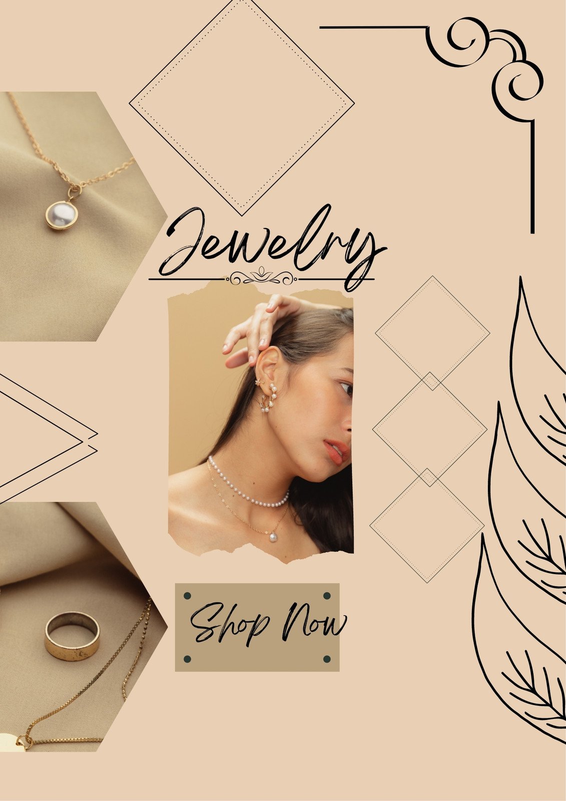 Jewelry Care Card Canva Template with Instruction (1765386)