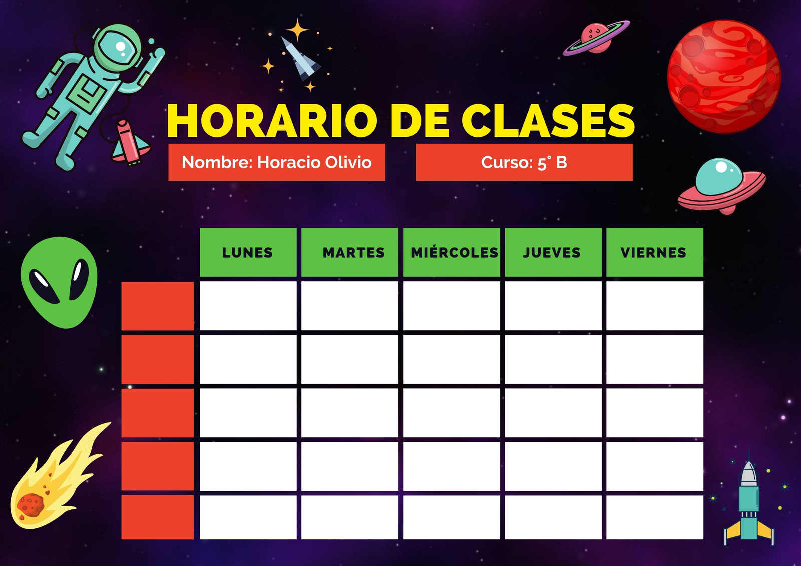 Web Para Hacer Horarios Plantillas para crear tu horario de clases gratis | Canva
