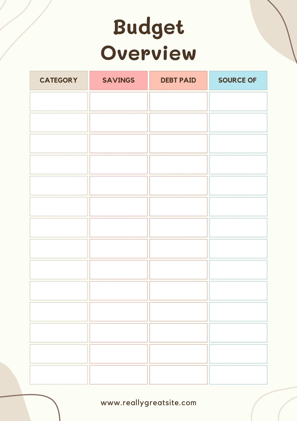 Printable Monthly Budget Planner Graphic by AmitDebnath · Creative Fabrica