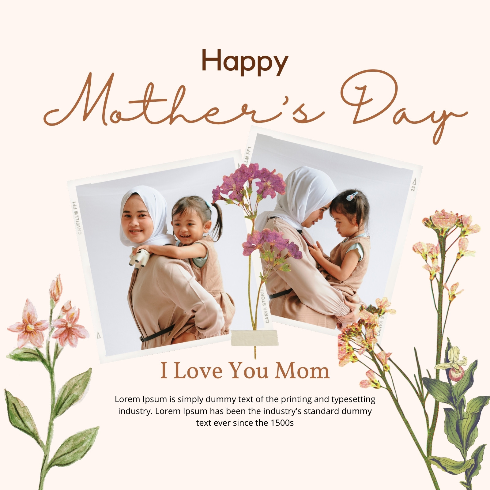 Free and customizable mothers day templates